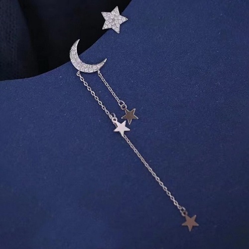 Ethereal Moon Dangle Earrings - Star & Moon