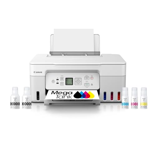 Canon MegaTank G3270 All-in-One Wireless Inkjet Printer. for Home Use, Print, Scan and Copy, Black - White