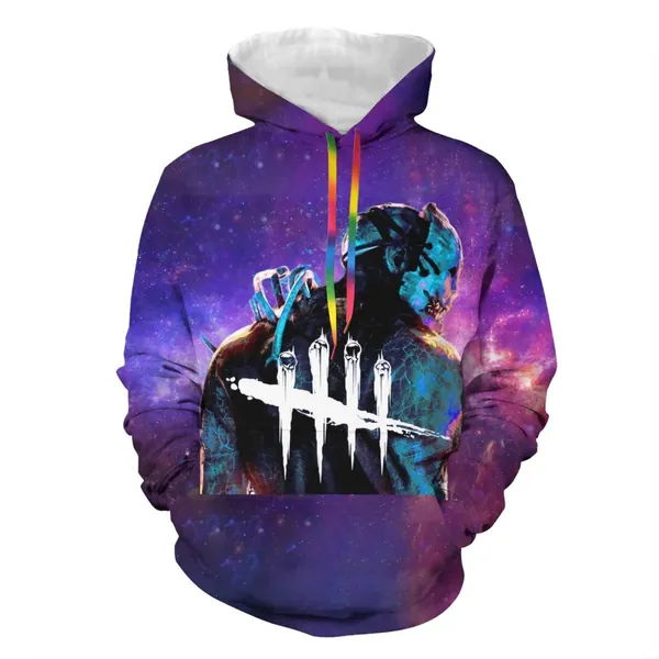 Dead By Daylight Unisex Hoodie Sweatshirt Double-Sided Fashion Pullover Big Pockets - XX-Large Black9