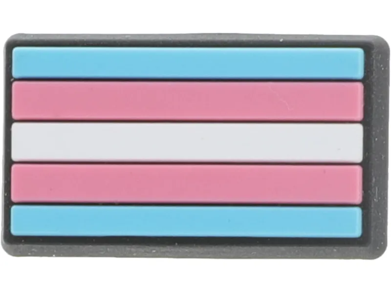 Crocs Jibbitz Rainbow Shoe Charms | Jibbitz for Crocs - One Size Transgender Flag