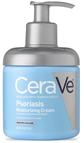 CeraVe Moisturizing Cream for Psoriasis Treatment | With Salicylic Acid for Dry Skin Itch Relief & Urea for Moisturizing | Fragrance Free & Allergy Tested | 8 Oz - Psoriasis Cream