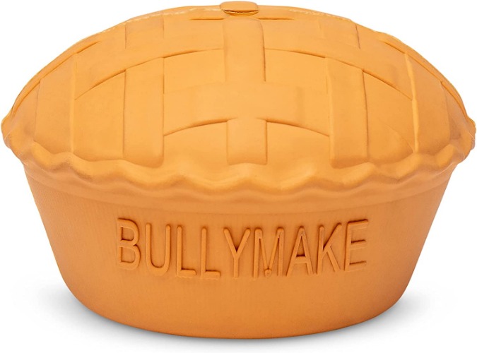 BULLYMAKE – Pie Rubber Chew Toy for Dogs – Rubber Toy for Dogs – Made in USA – Treat Stuffing Toy