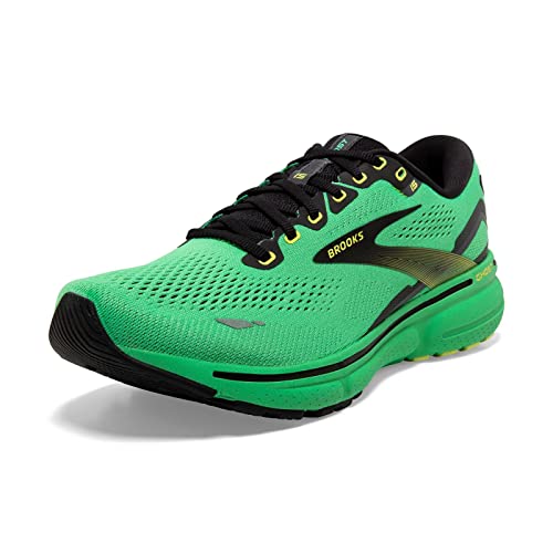Brooks Men's Ghost 15 Neutral Running Shoe - 11.5 - Green/Black/Sharp Green
