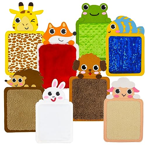 Little Learner Lab Sensory Zoo Buddies: 8-Pack Sensory Mats for Autistic Children | Sensory Toys for Kids with Autism | Toys for Autistic Kids Ages 3-5 | Sensory Toys for Toddlers