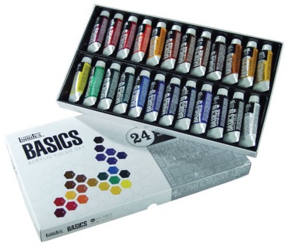 Liquitex 101024 Basics Acrylic Paint Tube 24-Piece Set - 24 Tube Set