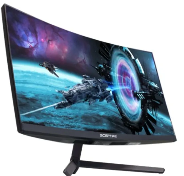 Sceptre Curved 27" Gaming Monitor up to 165Hz DisplayPort 144Hz HDMI Edge-Less AMD FreeSync Premium, Build-in Speakers Machine Black 2021 (C275B-1858RN)