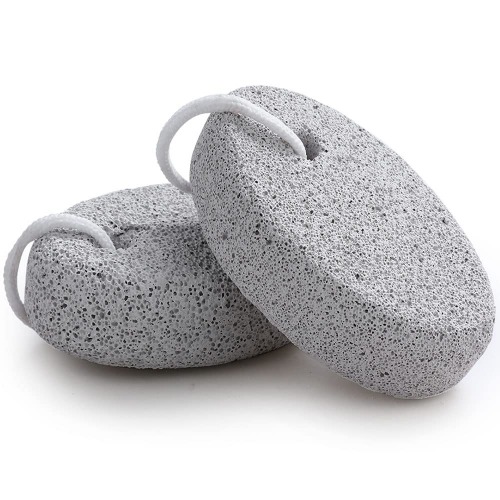 Natural Foot Pumice Stone for Feet, Borogo 2-Pack Lava Pedicure Tools Hard Skin Callus Remover for Feet and Hands - Natural Foot File Exfoliation to Remove Dead Skin, Heels, Elbows, Hands - 