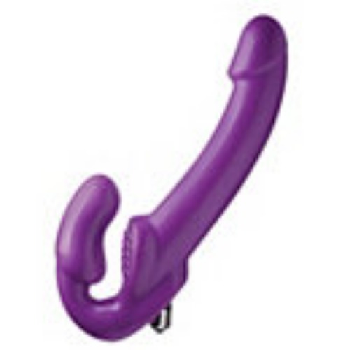 Purple Vibrating Strapless Strap On Dildo - 11.2 Inch - Spencer's