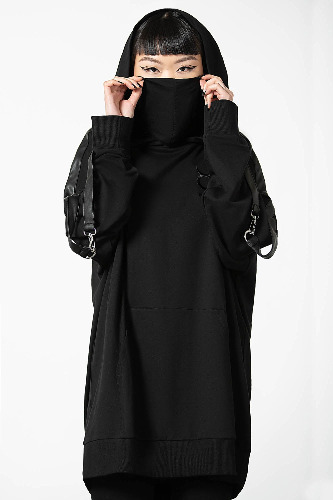 Orion Masked Hoodie | S / Black / 100% Cotton