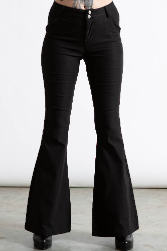 Seven Sins Trousers | S / Black / 74% Rayon 22% Nylon 4% Elastane