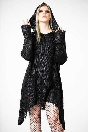 Creed Foil Knit Hoodie | S / Pewter / 55% Acrylic 45% Cotton