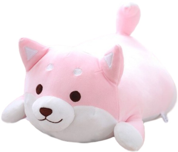 Happy/Sleepy Shibe Plushie (4 VARIANTS, 2 SIZES) - 14" / 36 cm / Happy (Pink)