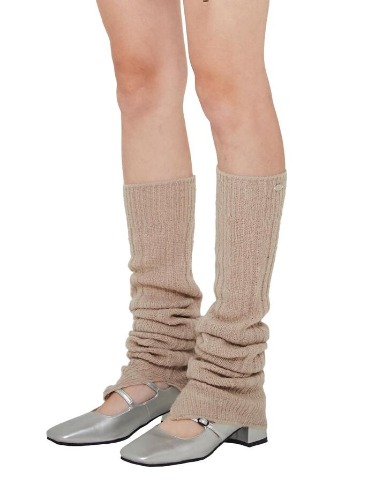 [CRANK] FW 23 LONG KNIT LEG WARMER_BEIGE | BEIGE / ONE SIZE