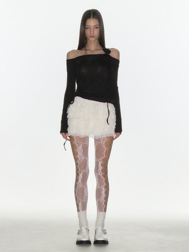 [CRANK] SS 24 CANCAN FRILL MINI SKIRT_IVORY | IVORY / ONE SIZE