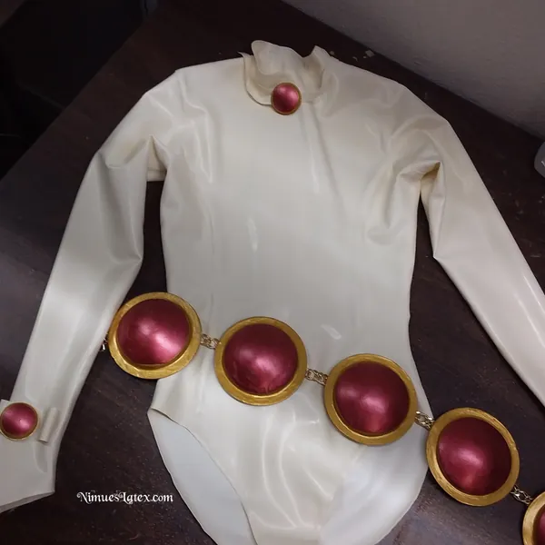 White or Black Raven Latex Cosplay Costume with Accessories: Pieces available individually, or order the whole outfit!