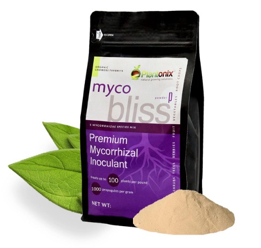 Myco Bliss - Mycorrhizal Fungal Inoculant for Plants - 5 Superior Strains - Organic Mycorrhizae Root Enhancer - Increases Nutrient Absorption & Crop Yields (2 lbs, Powder) - 2 lbs Powder