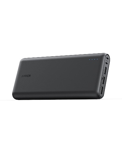 Anker PowerCore 26800mAh Power Bank Externt batteri med dubbel ingångsladdningsport, dubbelt snabbt uppladdningsbart, 3 USB-portar för iPhone XR/XS/X / 8 / 8Plus / 7, Samsung Galaxy med flera (Svart) - 26800 mAh - Svart