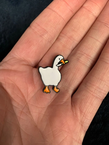Untitled Goose funny enamel pin