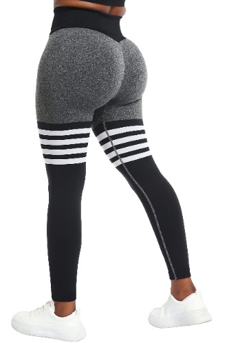 A AGROSTE Seamless Workout Leggings for Women Scrunch Butt Lifting Leggings Booty High Waisted Yoga Pants Gym Leggings - 1-black Small