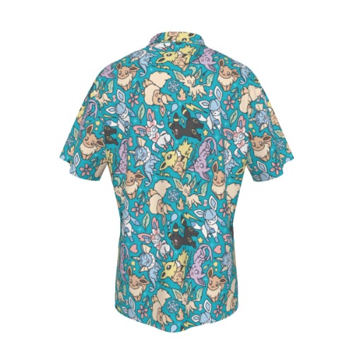 Eeveelutions (Teal) Button Shirt | XL