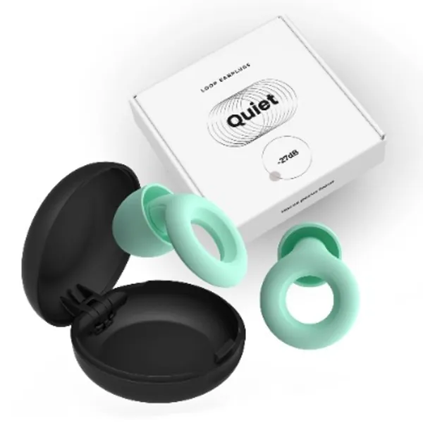 Loop Quiet Noise Reduction Earplugs – Super Soft, Reusable Hearing Protection in Flexible Silicone for Sleep, Noise Sensitivity & Flights - 8 Ear Tips in XS/S/M/L – 27dB Noise Cancelling - Mint