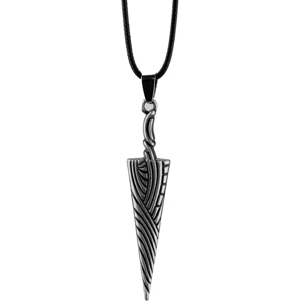 Anime Hollow Knight Hollow Knight Pure Nail Sword Bone Nail Pendant Necklace Trendy Geometry Rope Choker Necklace Jewelry