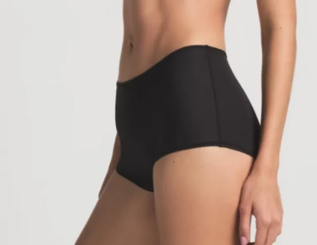 Cotton Lace Thong - Black