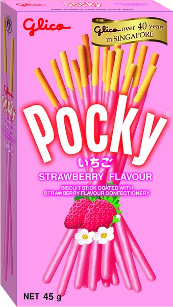 Glico Pocky Strawberry Flavour Biscuit Sticks 47 g
