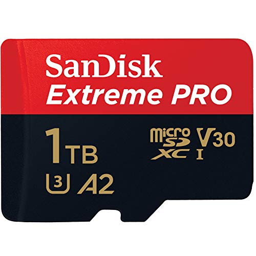 SanDisk Extreme Pro 1 TB microSDXC Memory Card + SD Adapter with A2 App Performance + Rescue Pro Deluxe 170 MB/s Class 10, UHS-I, U3, V30 - 1 TB - Extreme Pro microSD