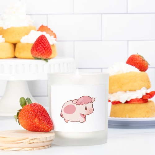 Strawberry Cow | Glass Candle | Fields of Mistria
