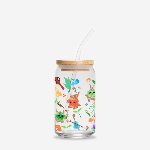 Colorful Koroks | Glass Tumbler | The Legend of Zelda - Add Straw + Lid