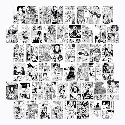 Woonkit Anime Posters for Room Aesthetic, Anime Stuff, Anime Room Bedroom Wall Dorm Decor, Manga Panels, Anime Wall Collage Kit, MHA Anime Posters, Anime Poster Pack, Manga Wall, Teen Room 50PCS 4X6 INCH - 