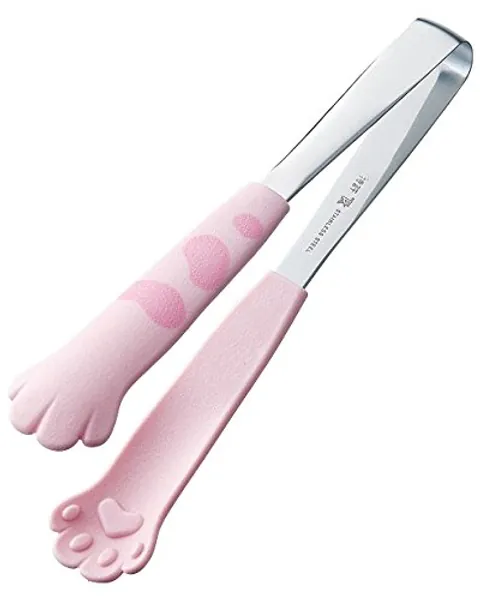 Miya Catch Cat Tongs, 7-Inch, Pink - 