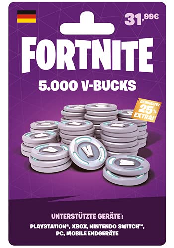 Fortnite V-Bucks - für Deutschland - Geschenkkarte per Post