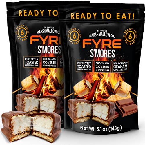 Gourmet Smores! Ready to Eat Handcrafted Milk Chocolate, Graham Cracker, Burnt Marshmallow Candy. S’more Cookie Bars (No need for Smores Kit, Maker, Caddy, Sticks or Fire Pit) 2 6-Packs - 12 Smores