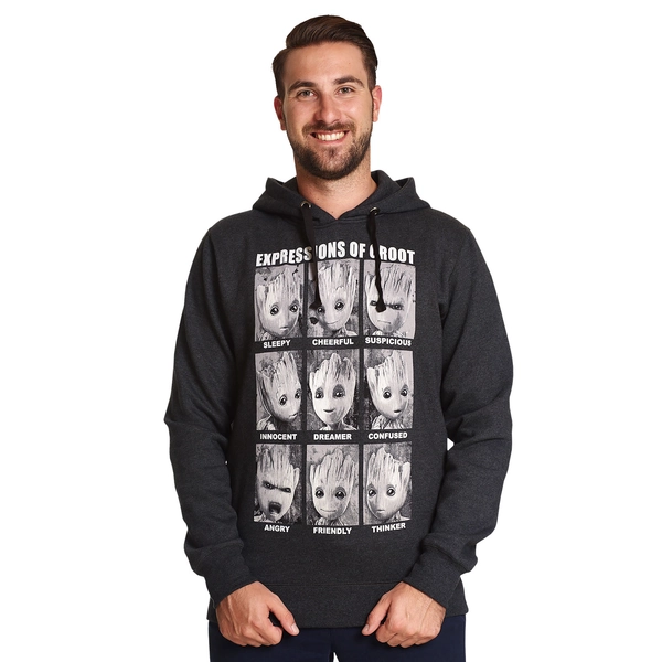 Guardians of the Galaxy - Groot Expressions Hoodie grau | Elbenwald
