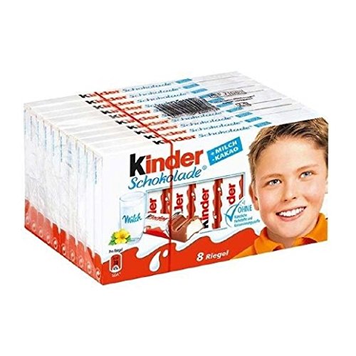 Kinder Chocolate, CASE, 8 Count (Pack of 10) - Chocolate - 8 Count (Pack of 10)