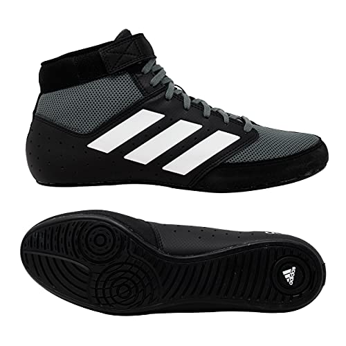 adidas Men's Mat Hog 2.0 Wrestling Shoe - 10 - Black/Onyx/White