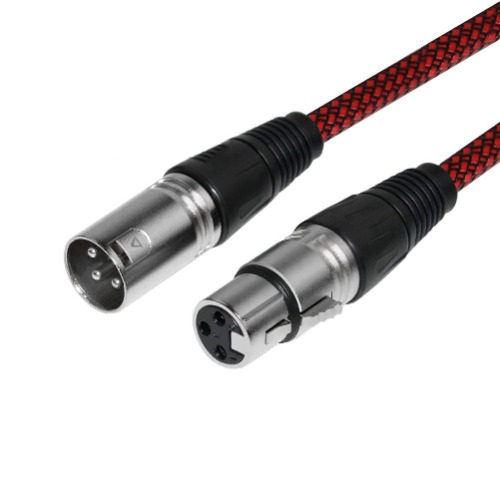 FURUI XLR Cable 15ft 2Pack Male to Female, Microphone XLR Cable 3 Pin Nylon Braided Balanced XLR Cable Mic DMX Cable Patch Cords with Oxygen-Free Copper Conductors - 15Feet-2Pack