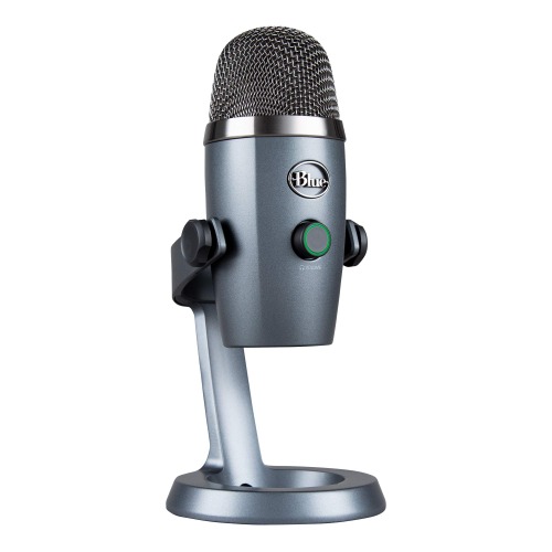 Blue Yeti Nano Premium USB Mic for Recording, Streaming, Gaming, Podcasting on PC and Mac, Condenser Microphone with Blue VO!CE Effects, Cardioid and Omni, No-Latency Monitoring - Grey