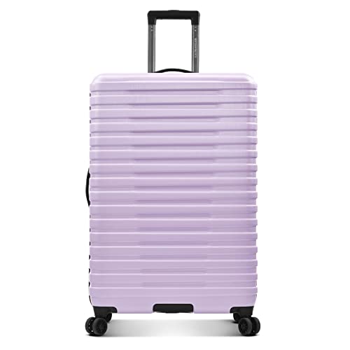 U.S. Traveler Boren Polycarbonate Hardside Rugged Travel Suitcase Luggage with 8 Spinner Wheels, Aluminum Handle, Lavender, Checked-Large 30-Inch - Checked-Large 30-Inch - Lavender