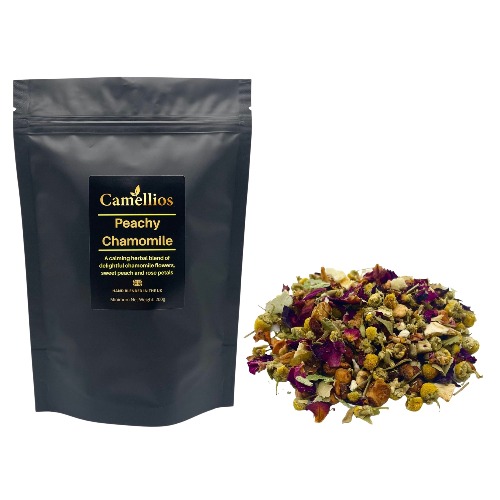 Peachy Chamomile Tea, Herbal Loose Leaf Tea, Camellios (200g/7oz)