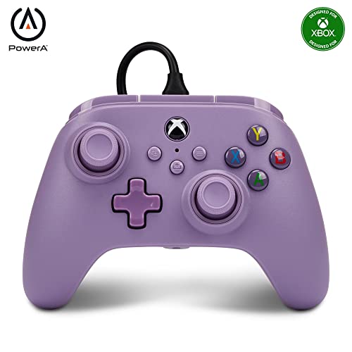 PowerA Nano Enhanced Wired Controller for Xbox Series X|S - Lilac, portable, compact, gamepad, video game, gaming controller, works with Xbox One and Windows 10/11 - Lilac