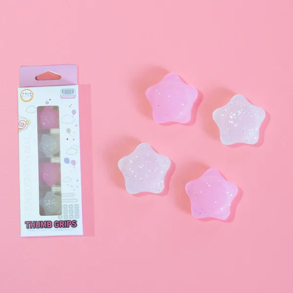 Cute Stars Switch Button Caps for Switch OLED Lite Thumb Grips - F