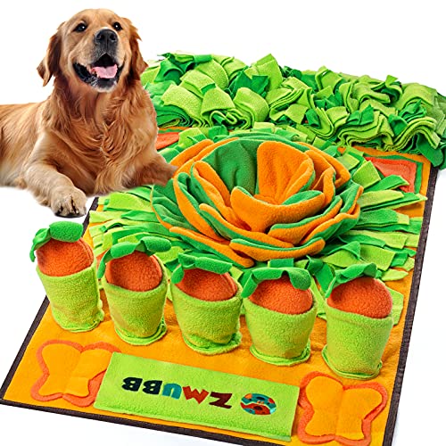 ZMUBB Pet Snuffle Feeding Mat Slow Feeder Interactive Dog Puzzle Toys for Training and Stress Relief Encourages Natural Foraging Skills (31''x19'') - 31''x19''