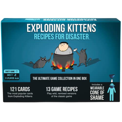 Exploding Kittens - Recipes for Disaster Exploding Kittens Deluxe Game Set - A Russian Roulette Card Game, Easy Family-Friendly Party Games - Card Games for Adults, Teens & Kids