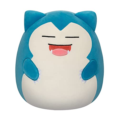 Squishmallows Pokemon Center Exclusive 12-Inch Snorlax Plush - Add Snorlax to Your Squad, Ultrasoft Stuffed Animal Plush, Official Jazwares Plush, Blue