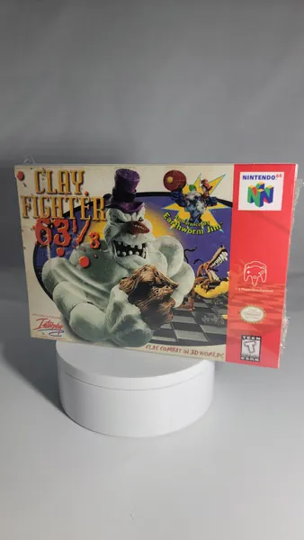 Clay Fighter 63 1/3 | NTSC | Nintendo 64 | N64 | En | Reproduction Box and Inner Tray