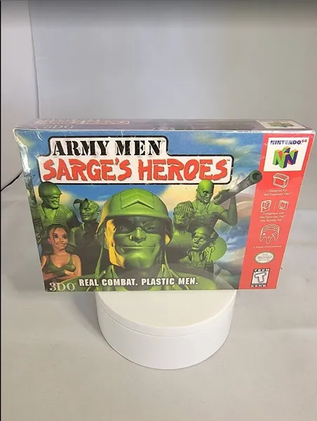 Army Men Sarge&#39;s Heroes | NTSC | Nintendo 64 | N64 | En | Reproduction Box and Inner Tray