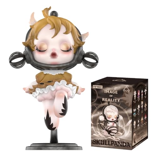 POP MART SKULLPANDA Image Of Reality Series Figures, SKULLPANDA Blind Box Figures, Random Design Action Figures Collectible Toys Home Decorations, Holiday Birthday Gifts for Girls and Boys, Single Box - Image of Reality - Single Box